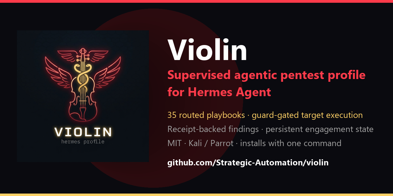 I built Violin — an open-source AI pentesting workflow with scope checks and reproducible findings